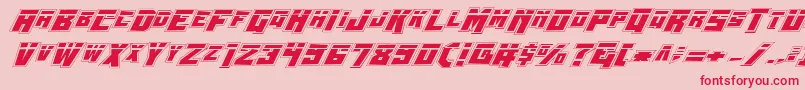 WhiskeyBravoVictorLaspro Font – Red Fonts on Pink Background