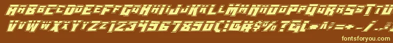 WhiskeyBravoVictorLaspro Font – Yellow Fonts on Brown Background