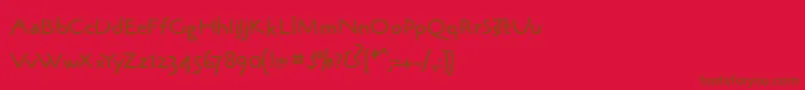 BrushpenmkMedium Font – Brown Fonts on Red Background