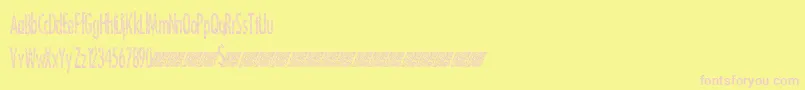 フォントDiscotrap – ピンクのフォント、黄色の背景