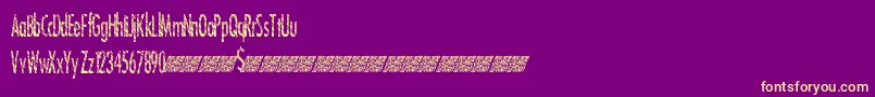 フォントDiscotrap – 紫の背景に黄色のフォント