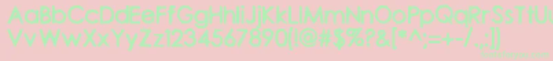 AfterHours Font – Green Fonts on Pink Background