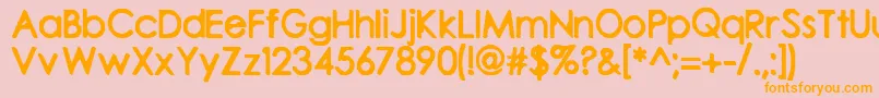 AfterHours Font – Orange Fonts on Pink Background