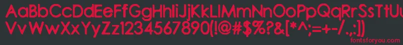 AfterHours Font – Red Fonts on Black Background