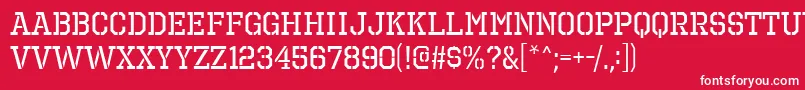 OctinPrisonFree Font – White Fonts on Red Background