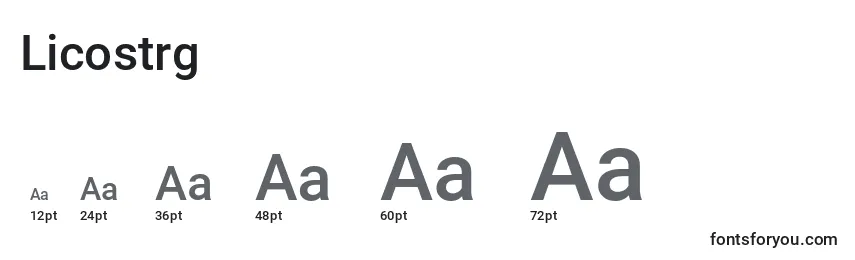 Licostrg Font Sizes