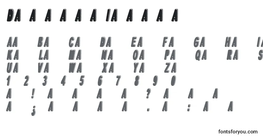 Fuente DpopperItalic - alfabeto, números, caracteres especiales
