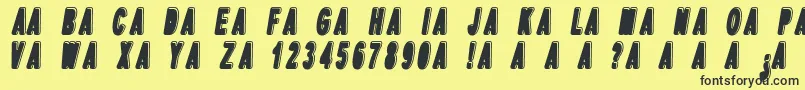 DpopperItalic Font – Black Fonts on Yellow Background