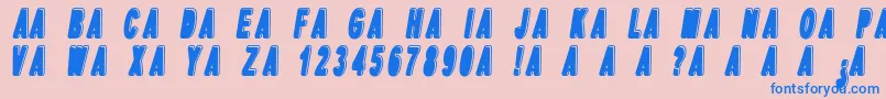 DpopperItalic Font – Blue Fonts on Pink Background