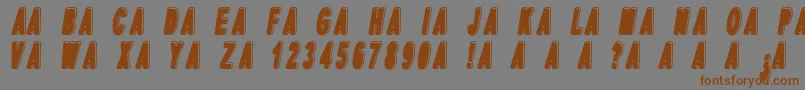 DpopperItalic Font – Brown Fonts on Gray Background