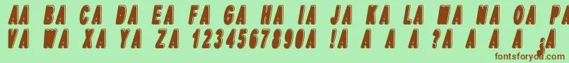 DpopperItalic Font – Brown Fonts on Green Background