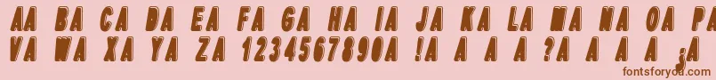 DpopperItalic Font – Brown Fonts on Pink Background