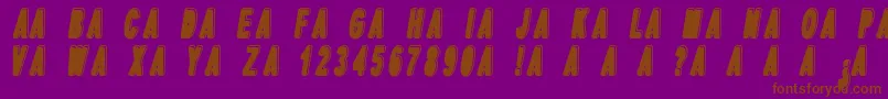 DpopperItalic Font – Brown Fonts on Purple Background