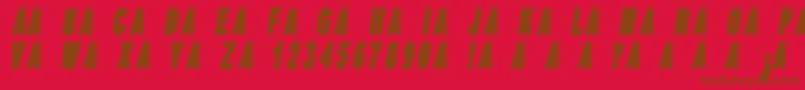 DpopperItalic Font – Brown Fonts on Red Background