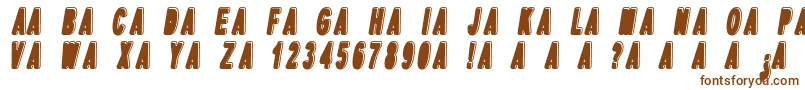 DpopperItalic Font – Brown Fonts on White Background