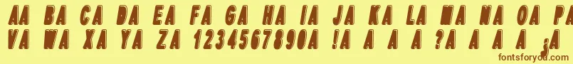 DpopperItalic Font – Brown Fonts on Yellow Background