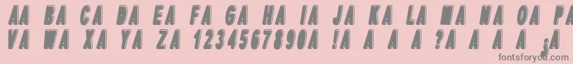 Fonte DpopperItalic – fontes cinzas em um fundo rosa