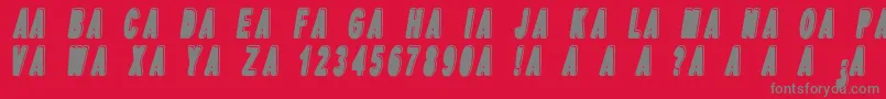 DpopperItalic Font – Gray Fonts on Red Background
