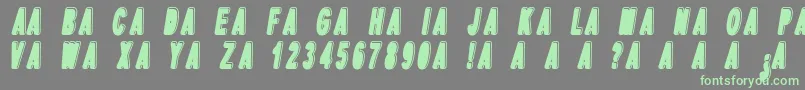 Fonte DpopperItalic – fontes verdes em um fundo cinza