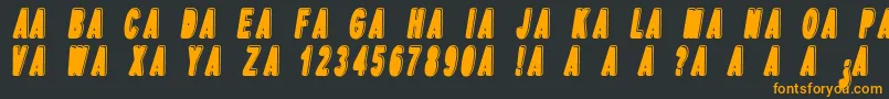 DpopperItalic Font – Orange Fonts on Black Background