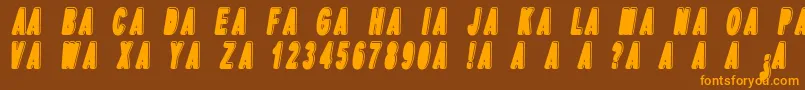 DpopperItalic Font – Orange Fonts on Brown Background