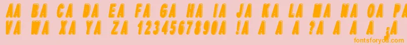 DpopperItalic Font – Orange Fonts on Pink Background