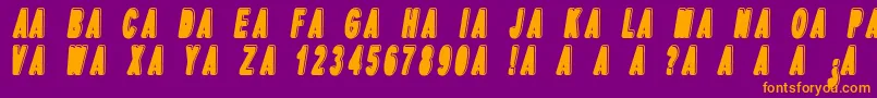 DpopperItalic Font – Orange Fonts on Purple Background