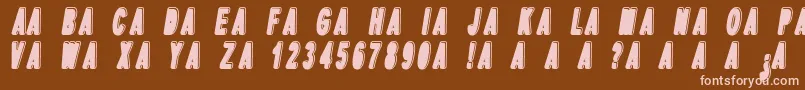 DpopperItalic Font – Pink Fonts on Brown Background
