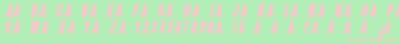 DpopperItalic Font – Pink Fonts on Green Background