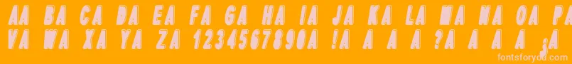 DpopperItalic Font – Pink Fonts on Orange Background