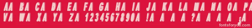 DpopperItalic Font – Pink Fonts on Red Background