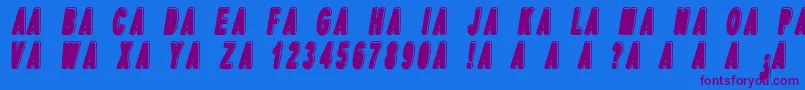 DpopperItalic Font – Purple Fonts on Blue Background