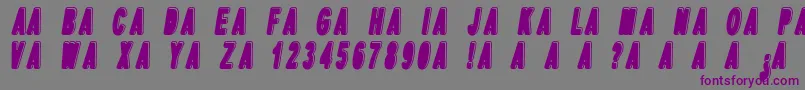 DpopperItalic Font – Purple Fonts on Gray Background