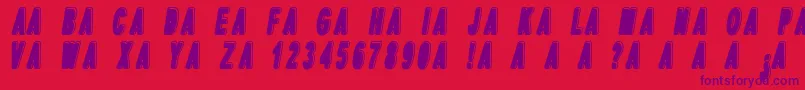 DpopperItalic Font – Purple Fonts on Red Background