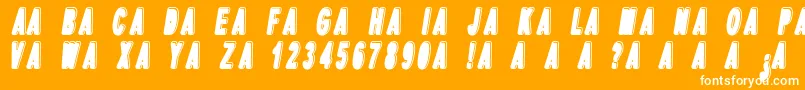 DpopperItalic Font – White Fonts on Orange Background
