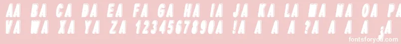 DpopperItalic Font – White Fonts on Pink Background