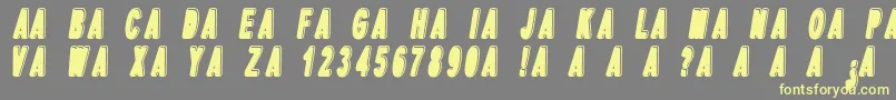 DpopperItalic Font – Yellow Fonts on Gray Background