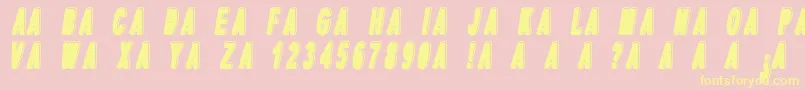 DpopperItalic Font – Yellow Fonts on Pink Background