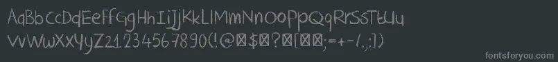 フォントDkCrayonCrumble – 黒い背景に灰色の文字