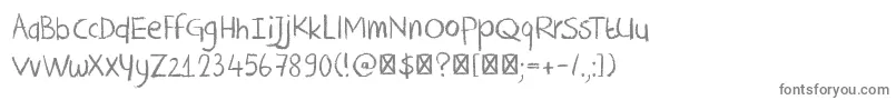 フォントDkCrayonCrumble – 白い背景に灰色の文字