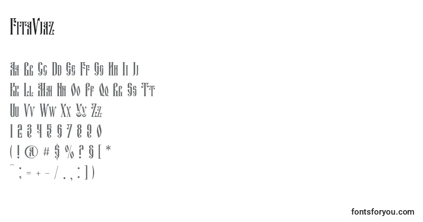 Schriftart FitaVjaz – Alphabet, Zahlen, spezielle Symbole