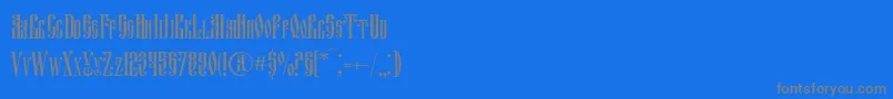 FitaVjaz Font – Gray Fonts on Blue Background