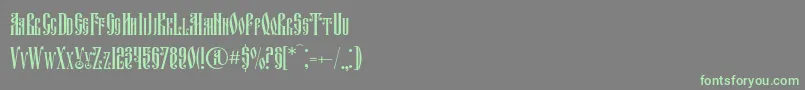 FitaVjaz Font – Green Fonts on Gray Background