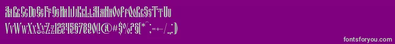 Шрифт FitaVjaz – зелёные шрифты на фиолетовом фоне