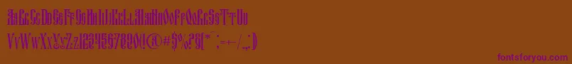 FitaVjaz Font – Purple Fonts on Brown Background