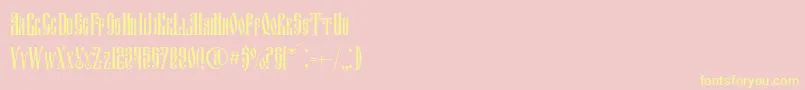 FitaVjaz Font – Yellow Fonts on Pink Background