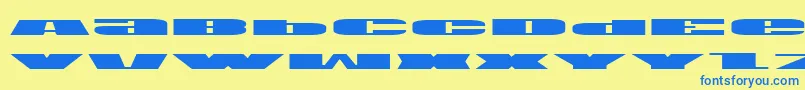 Usae Font – Blue Fonts on Yellow Background