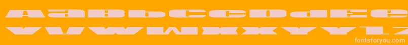 Usae Font – Pink Fonts on Orange Background