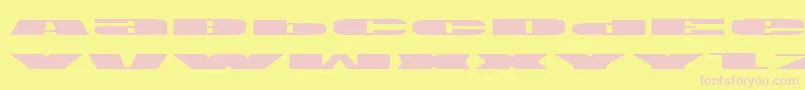 Usae-Schriftart – Rosa Schriften auf gelbem Hintergrund
