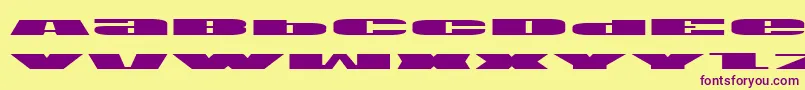 Usae Font – Purple Fonts on Yellow Background